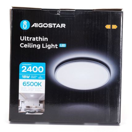 Aigostar - LED loftlampe til badeværelse LED/18W/230V 6500K diameter 30 cm IP44