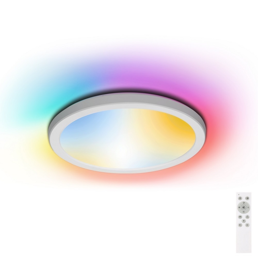 Aigostar - LED loftlampe til badeværelse m. RGBW-farver dæmpbar LED/18W/230V 3000-6500K diameter 30 cm IP44 + fjernbetjening