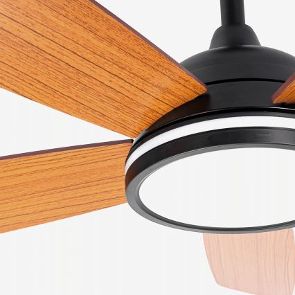 Aigostar - LED loftventilator dæmpbar LED/20W/230V 2700-6500K 132 cm beige + fjernbetjening