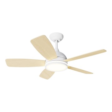 Aigostar - LED loftventilator dæmpbar LED/20W/230V 2700-6500K 132 cm hvid/beige + fjernbetjening