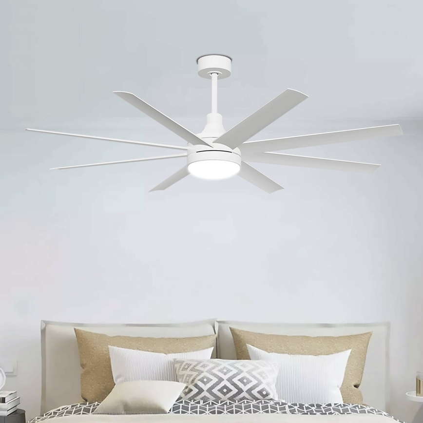 Aigostar - LED loftventilator dæmpbar LED/24W/230V 2700-6500K diameter 165 cm + fjernbetjening hvid