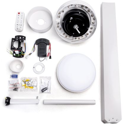 Aigostar - LED loftventilator dæmpbar LED/24W/230V 2700-6500K diameter 165 cm + fjernbetjening hvid