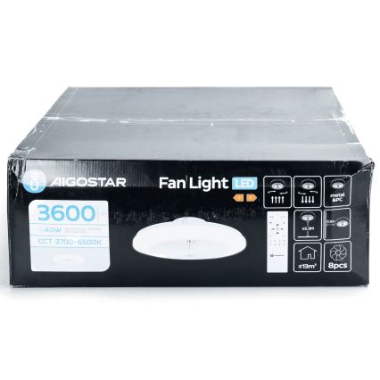 Aigostar - LED loftventilator dæmpbar LED/40W/230V 2700-6500K diameter 48 cm + fjernbetjening hvid
