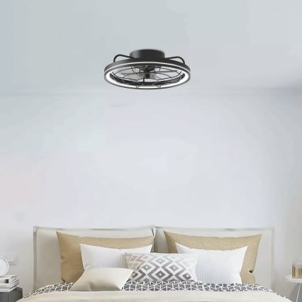 Aigostar - LED loftventilator dæmpbar LED/40W/230V 2700-6500K diameter 48 cm + fjernbetjening sort