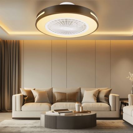 Aigostar - LED loftventilator m. RGB-farver dæmpbar LED/40W/230V 2700-6500K Wi-Fi + fjernbetjening
