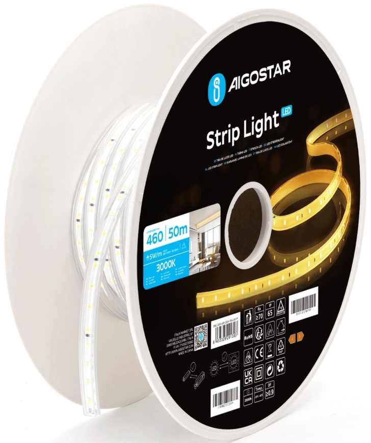 Aigostar - LED lysbånd LED/250W/230V 50m 3000K IP65