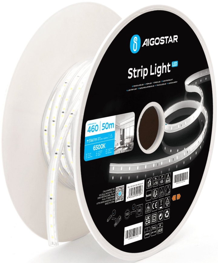 Aigostar - LED lysbånd LED/250W/230V 50m 6500K IP65