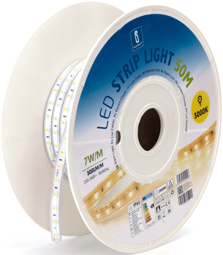 Aigostar - LED lysbånd LED/350W/230V 50m 3000K IP65