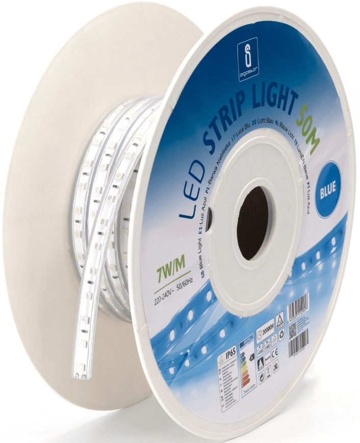 Aigostar - LED lysbånd LED/350W/230V 50m blå IP65
