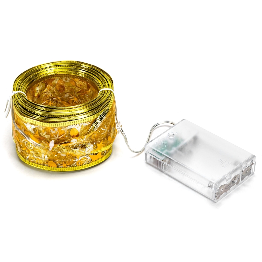 Aigostar - LED-lyskæde 100xLED/3xAA 10 m varm hvid guld