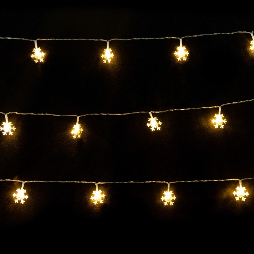 Aigostar - LED  lyskæde 10xLED/3xAA 1,5m varm hvid snefnug