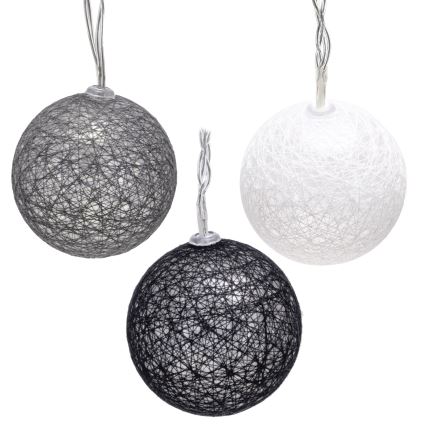 Aigostar - LED-lyskæde 10xLED/3xAA 2m varmhvid