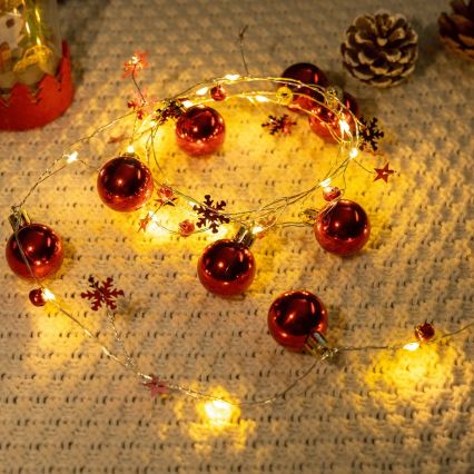 Aigostar - LED-lyskæde 20xLED/3xAA 2 m varm hvid