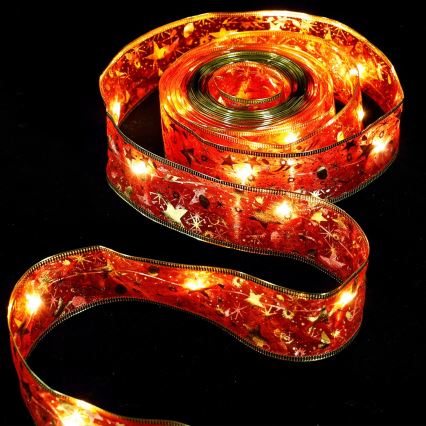 Aigostar - LED-lyskæde 20xLED/3xAA 2 m varm hvid rød