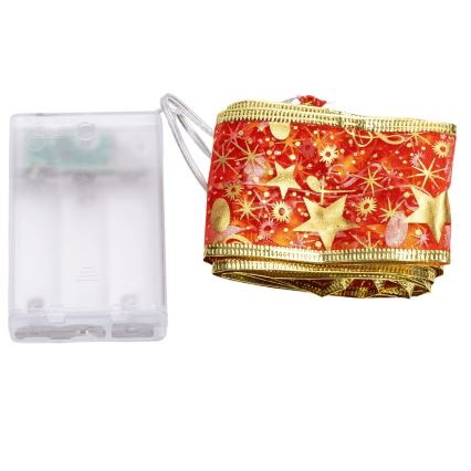 Aigostar - LED-lyskæde 20xLED/3xAA 2 m varm hvid rød