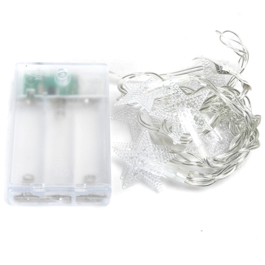 Aigostar - LED  lyskæde 20xLED/3xAA 3,3m stjerner