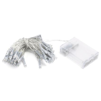 Aigostar - LED-lyskæde 50 LED, 3 x AA, 5,3 m, multifarvet
