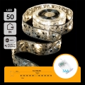 Aigostar - LED lyskæde 50xLED/3xAA 5 m varm hvid sølv
