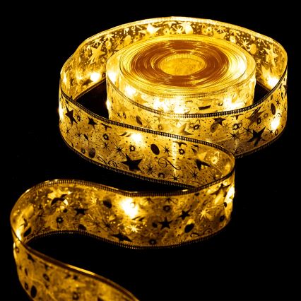 Aigostar - LED  lyskæde 50xLED/3xAA 5m varm hvid guld
