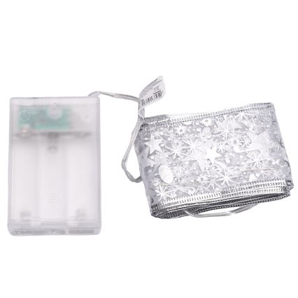 Aigostar - LED-lyskæde 50xLED/3xAA 5 m varm hvid sølvfarvet