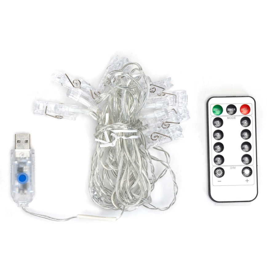 Aigostar - LED-lyskæde 80xLED/5W/USB, 13 m, varm hvid