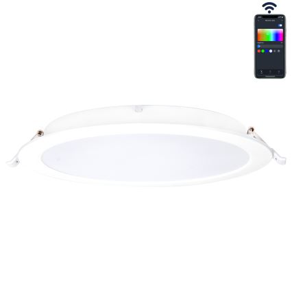 Aigostar - LED m. RGBW-farver Indbygningslampe til badeværelse dæmpbar MESH Smart LED/18W/230V 2700-6500K IP44