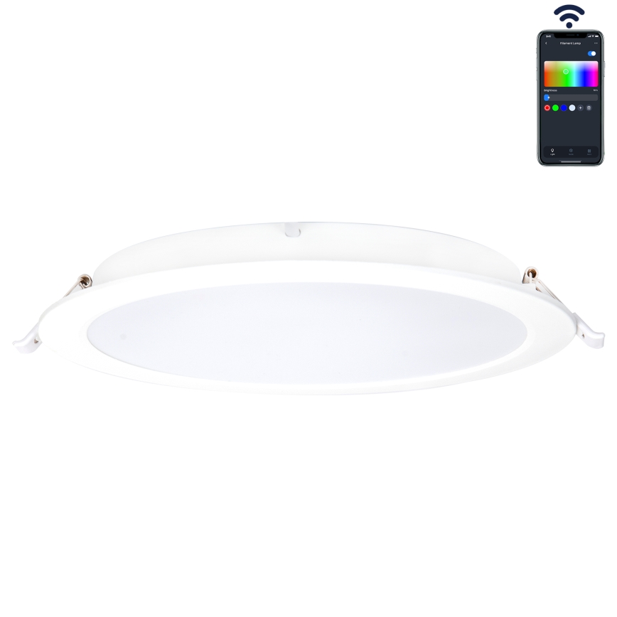 Aigostar - LED m. RGBW-farver Indbygningslampe til badeværelse dæmpbar MESH Smart LED/18W/230V 2700-6500K IP44