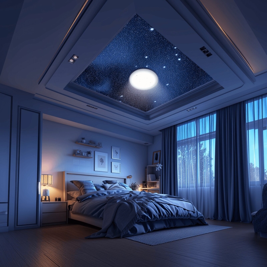 Aigostar - LED m. RGBW-farver Loftlampe til badeværelse dæmpbar MESH Smart LED/12W/230V IP44 + fjernbetjening