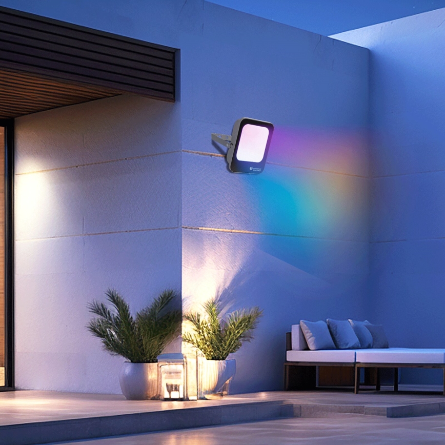 Aigostar - LED m. RGBW-farver Projektør dæmpbar MESH Smart LED/20W/230V 6500K IP65 + fjernbetjening