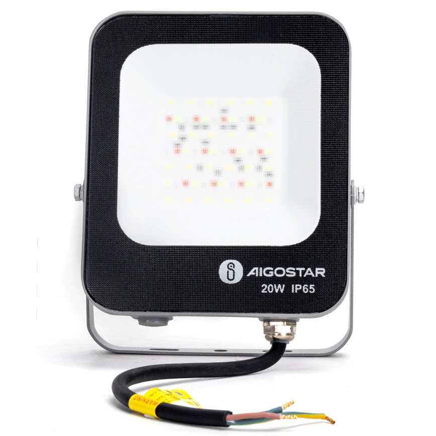 Aigostar - LED m. RGBW-farver Projektør dæmpbar MESH Smart LED/20W/230V 6500K IP65 + fjernbetjening