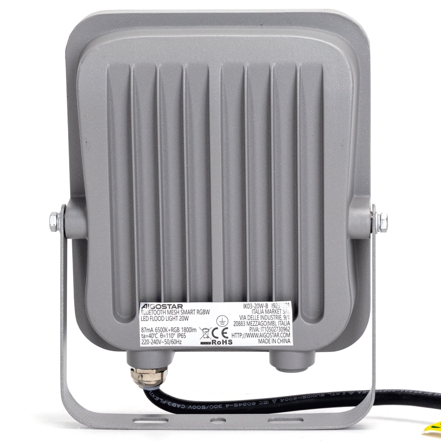 Aigostar - LED m. RGBW-farver Projektør dæmpbar MESH Smart LED/20W/230V 6500K IP65 + fjernbetjening