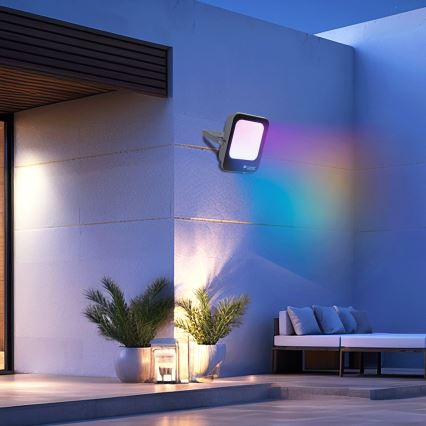 Aigostar - LED m. RGBW-farver Projektør dæmpbar MESH Smart LED/30W/230V 6500K IP65 + fjernbetjening