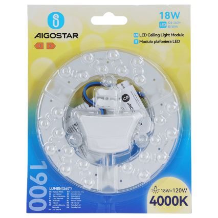 Aigostar - LED magnetisk modul LED/18W/230V 4000K