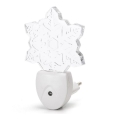 Aigostar - LED natlampe med RGB-farver og skumringssensor LED/0,5W/230V snefnug