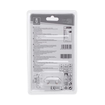 Aigostar - LED natlampe med RGB-farver og skumringssensor LED/0,5W/230V snefnug