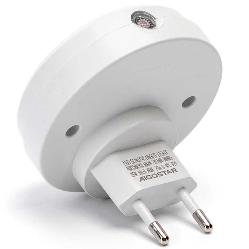 Aigostar - LED natlampe med skumringssensor LED/0,5W/230V 6500K