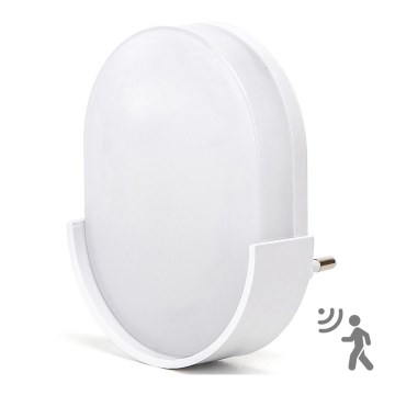 Aigostar - LED natlampe med sensor LED/1W/230V 6500K oval