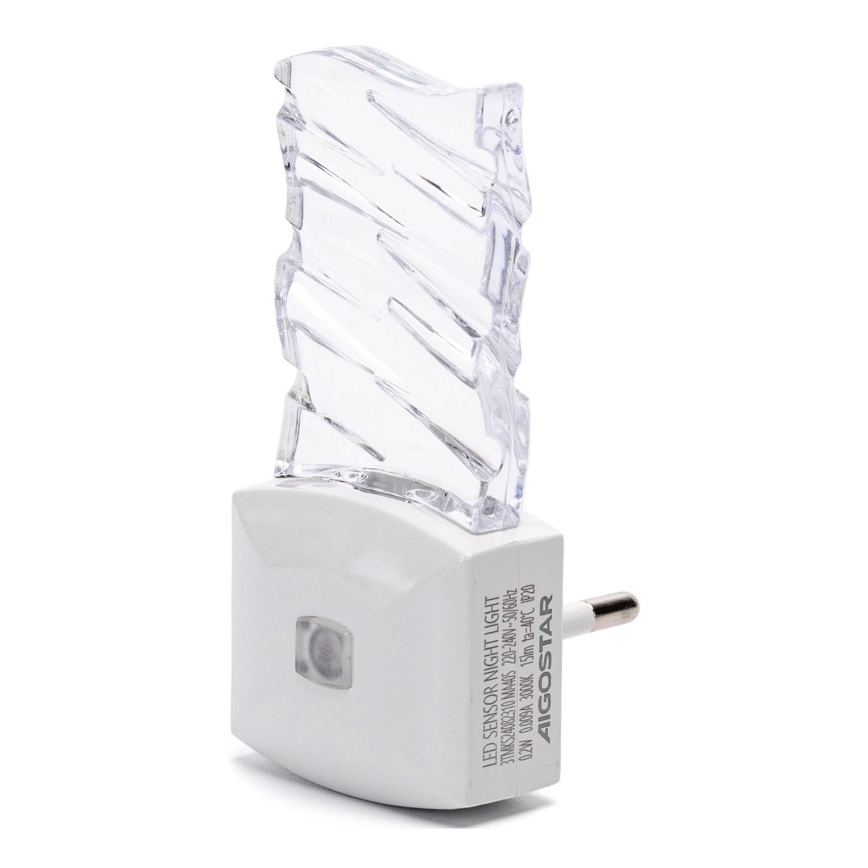 Aigostar - LED natlampe med skumringssensor LED/0,2W/230V 6500K