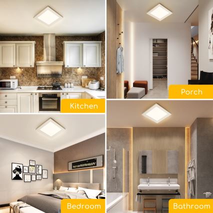 Aigostar - LED overflademonteret loftarmatur LED/9W/230V 4000K 12,2x12,2 cm hvid