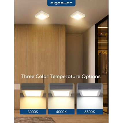 Aigostar - LED overflademonteret loftlampe LED/18W/230V 3000K 22,6x22,6 cm hvid