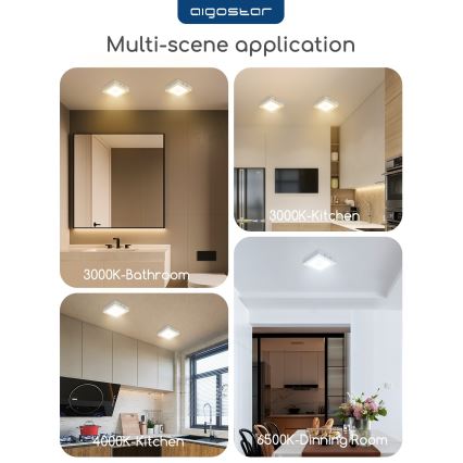 Aigostar - LED overflademonteret loftlampe LED/18W/230V 3000K 22,6x22,6 cm hvid
