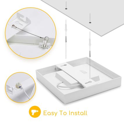 Aigostar - LED overflademonteret loftlampe LED/9W/230V 3000K 12,2x12,2 cm hvid