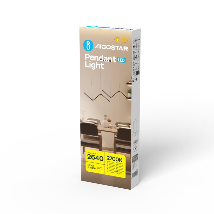 Aigostar - LED pendel LED/23W/230V 2700K