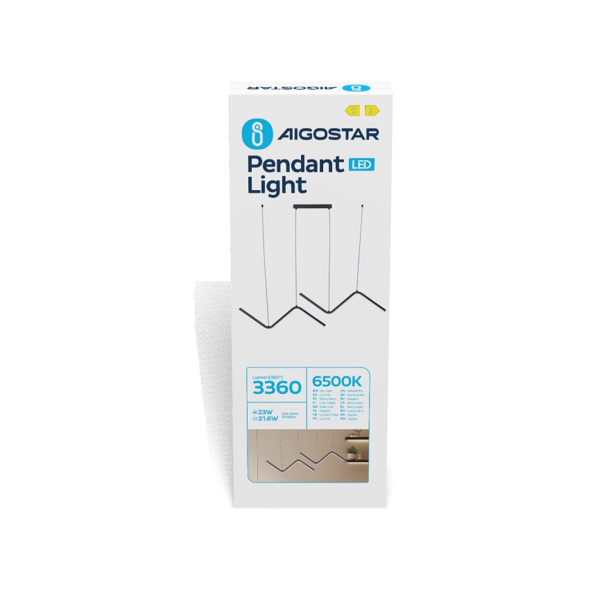 Aigostar - LED pendel LED/23W/230V 6500K