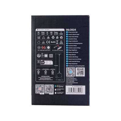 Aigostar - LED pendel m. RGBW-farver dæmpbar MESH LED/8W/230V 2700-6500K hvid + fjernbetjening