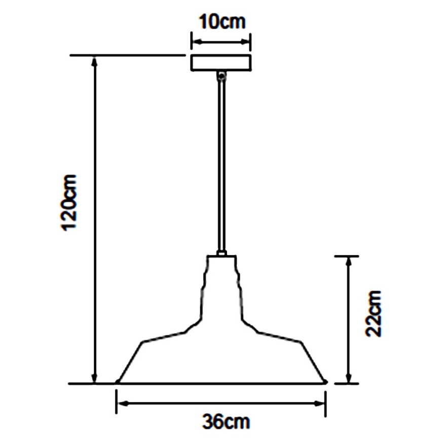 Aigostar - LED-pendel på ledning 1xE27/60W/230V Ø 36 cm sort
