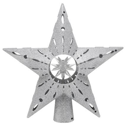 Aigostar - LED juleprojektor med snefnug LED/5W/230V multifarvet stjerne, sølvfarvet
