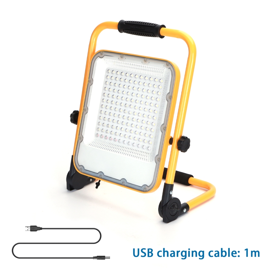 Aigostar - LED projektør dæmpbar og genopladelig LED/100W/5V 6500K IP65 15000 mAh