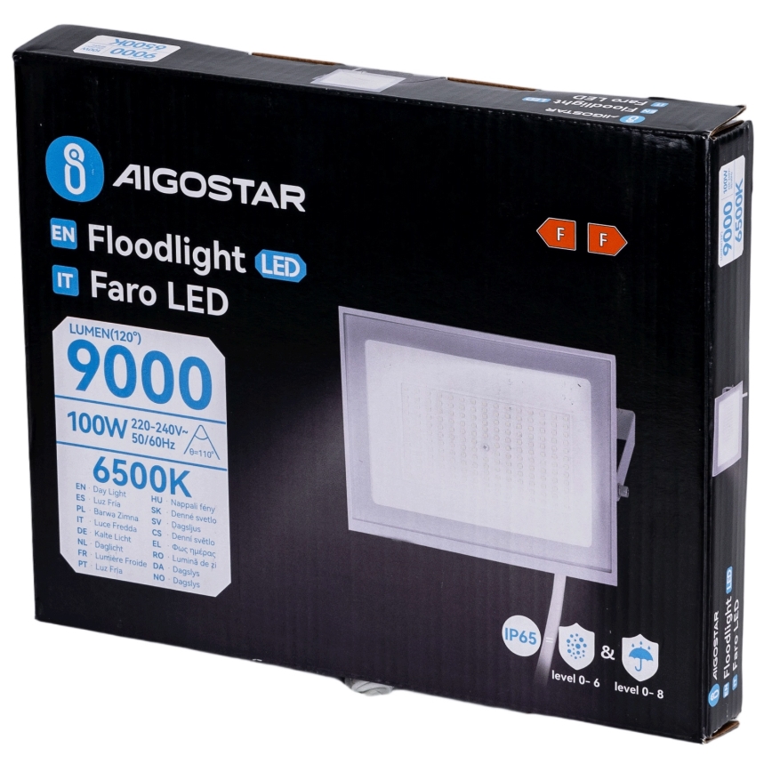 Aigostar - LED-projektør LED/100W/230V 6500K IP65
