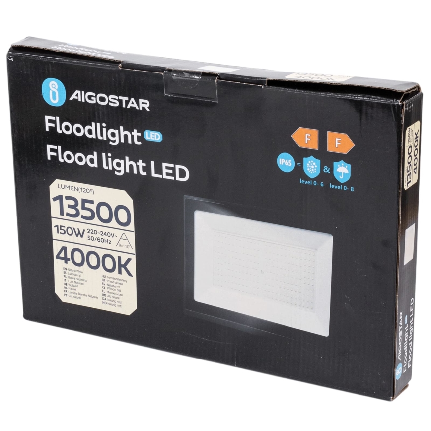Aigostar - LED-projektør LED/150W/230V 4000K IP65 sort
